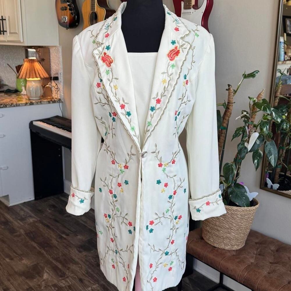 Vintage Studio 8 Embroidered Floral Duster